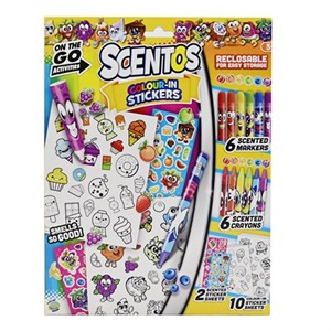 Scentos - On The Go Activities, Colour-in Stickers